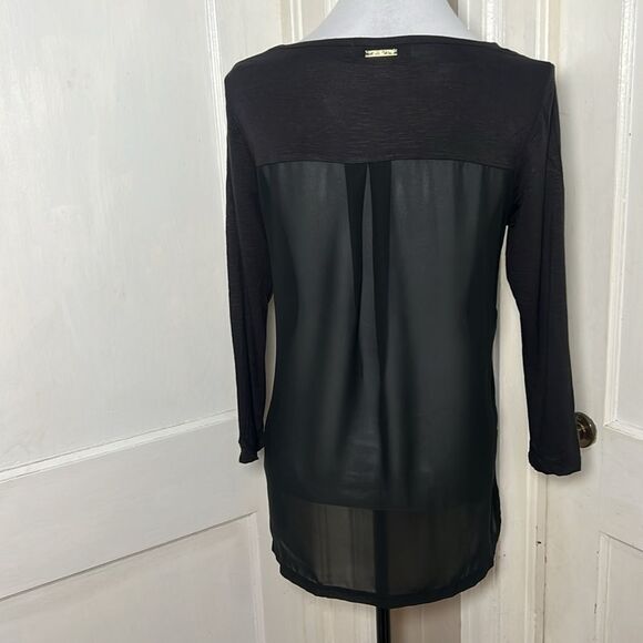 Sexy Michael Kors Sheer Back 3/4 Sleeve Tee - Women's Small - Super soft! Fall! - Picture 2 of 7